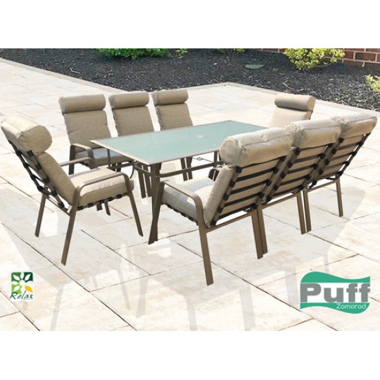طقم طاولة و8 كراسي puff ,9209978,Relax طقم طاولة و8 كراسي puff ,9209978,Relax