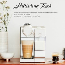 ماكينة تحضير القهوة Nespresso Lattissima  تعمل باللمس من DeLonghi - فضي