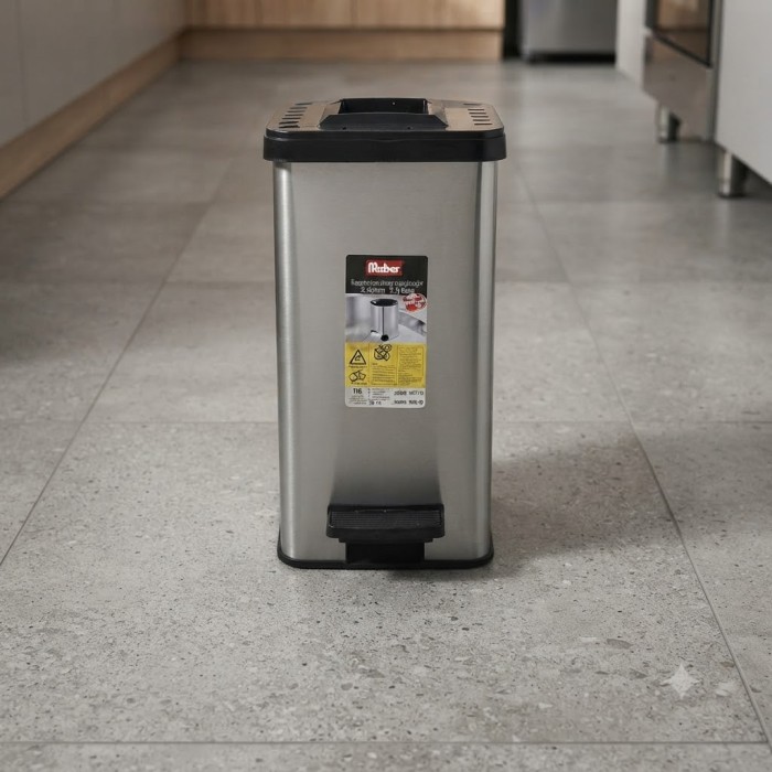سطل دعسة سلفر 8لتر OZER S122
