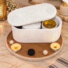 طقم 2 مبخرة علبة فخار ابيض مجدل 9244079