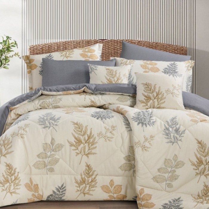 طقم تخت صيفي مجوز قطن 2025 ELEGAN JASMIN