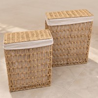 طقم 2سلة غسيل قش مستطيل رفيع 9263502