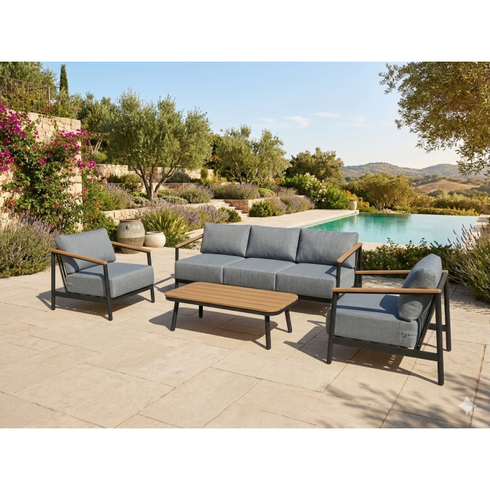 طقم كنب 5مقاعد9269992 SULTAN MODERN GREY