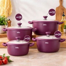 طقم طناجر 8قطعJulia Berry Velvet  ju1296