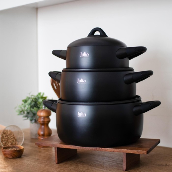 طنجرة 28سم julia black tec  ju11263370