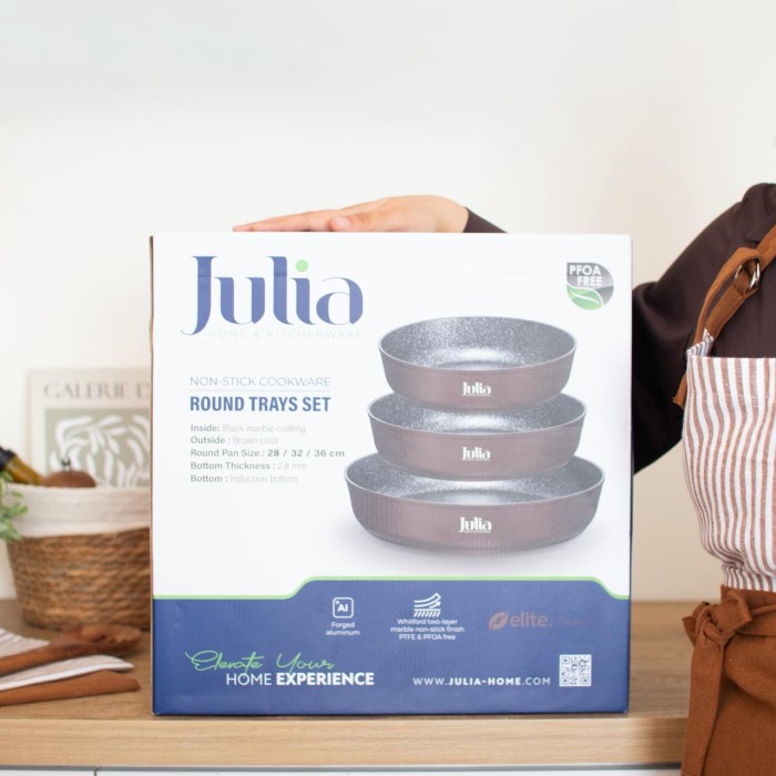 طقم 3 صواني فرن JULIA MOCHA JU1281