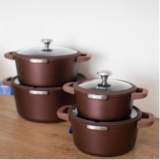 طقم طناجر 8قطع  JULIA MOCHA JU1282