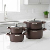 طقم طناجر 8قطع  JULIA MOCHA JU1282