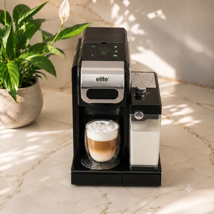 ماكنة قهوة مع حليب elite baristo 9258821