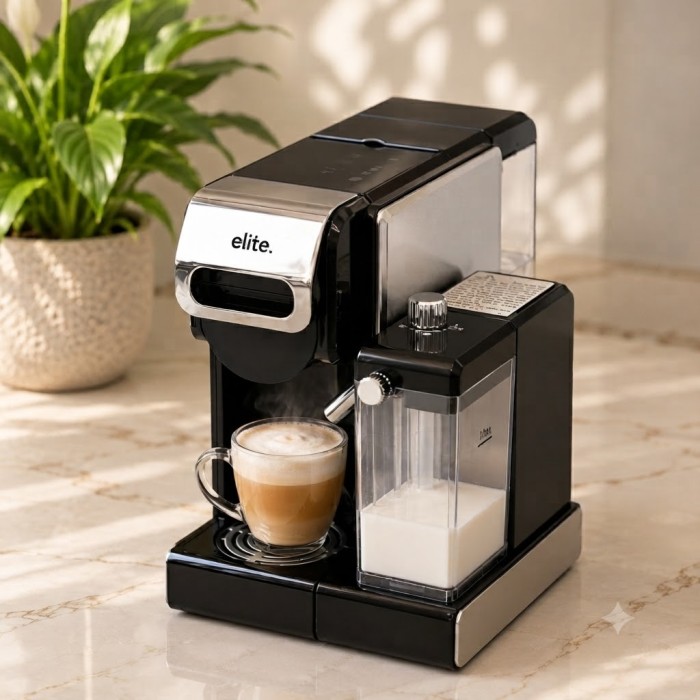 ماكنة قهوة مع حليب elite baristo 9258821