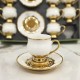 طقم 12 فنجان قهوة مورد ذهبي - خلف