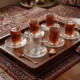 طقم 6استكانة شاي شفاف 4اشكال 9252900
