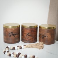 طقم سكر شاي خشب  هندي LO 8239115