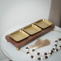 مضيفة مكسرات3عيون  ق خشب هندي LO 8239142