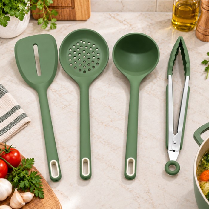 طقم كفاكير سيليكون 4ق الوان 9262533 cook
