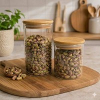 مطربان زجاج غطاء بامبو 12*6.5سم 9221405