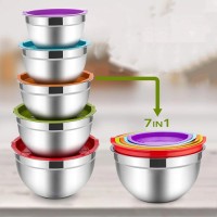 طقم 7 جاط ستانلس غطاء ملون 9261866