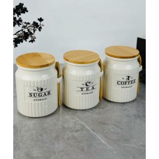 طقم سكر شاي بورس  غطاء بامبو 9252339 SOFY