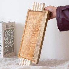 طقم 2صينية ضيافة خشب هنديelegant 9258170