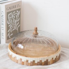 قالب كيك زجاج ق خشب هنديelegant 9258160