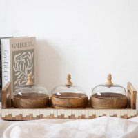 طقم3صحون مكسرات ق خشب هندelegant 9258168