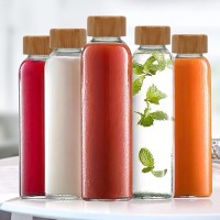 قنينة ماء زجاج 750م غ بامبوAHOME 9259730