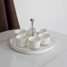 طقم 6 سادة ستاند فضي بريق 9259619 