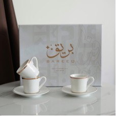 طقم 6 فناجين شاي ذهبي بريق 9259602 RJ