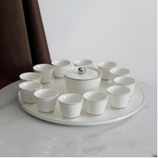 طقم 12سادة+ سكرية ذهبي بريق 9259620 