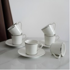 طقم 6 فناجين شاي فضي بريق 9259603 RJ