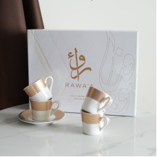 طقم 6 فناجين قهوة ذهبي بريق9259600 RJ