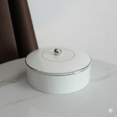 مضيفة دائري غطاء فضي بريق 9259611 