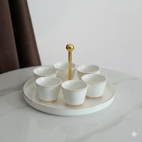 طقم 6سادة ستاند ذهبي بريق 9259618 