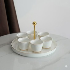 طقم 6سادة ستاند ذهبي بريق 9259618 