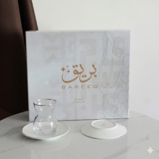 طقم 6 استكانة شاي فضي بريق 9259615