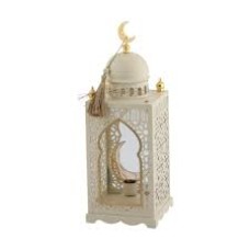 فانوس مضيئ رمضان حديد بيج 370-26 