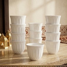 طقم 12 فنجان سادة بورسلان ZD10562 
