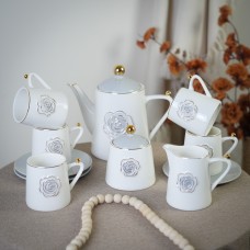 طقم6 فنجان شاي+ابريق 9259664 صوفيا Rose