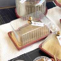 قالب كيك خشب غطاء زجاج هندي ELEGANT 9258005