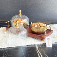 صينية خشب+2صحن مكسرات هنديELEGANT 9258007