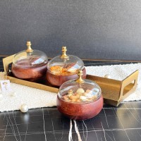 طقم 3صحن مكسرات خشب هنديELEGANT 9258042