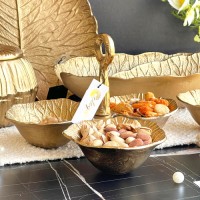 مضيفة مكسرات ورقة شجر هندي ELEGANT 9258053