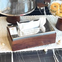 بكيت محارم فضي خشب هندي ELEGANT 9258113