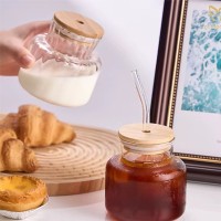 كاسة زجاج غطا بامبو مطربان مصاصة 9242974