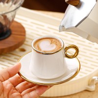 6ستة فناجين قهوة ابيض يد ذهب مشكل 9250594 BF