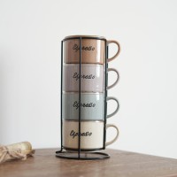 طقم 4فناجين espresso ستاند 9259513 Ahome
