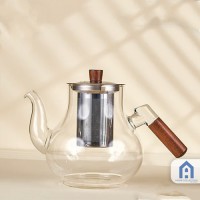 ابريق شاي زجاج يد خشب 1.2لتر 9250905