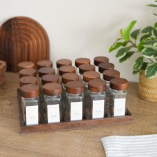 طقم 20مطربان بهار زجاج غطاء  بني MILA  A855