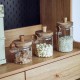 مطربان زجاج غطاء خشب ملعقة وسط 9244281