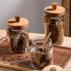 مطربان زجاج غطاء خشب ملعقة وسط 9244281